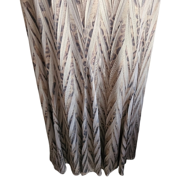 ALBERTO MAKALI Sleeveless Braided Neutral Taupe Bronze Gown 10 Whimsygoth - Picture 3 of 8